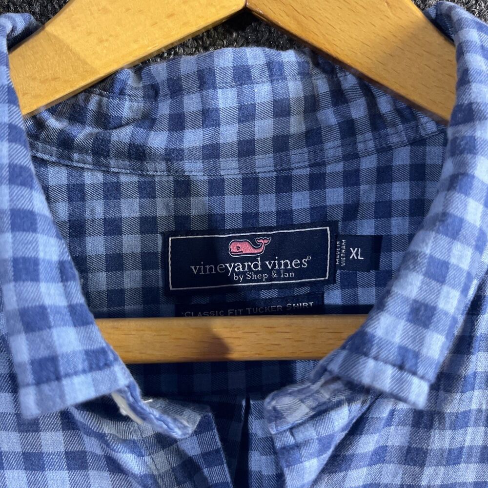 Vineyard Vines Blue Checkered Dress Shirt